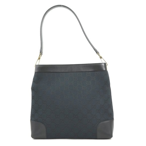 GUCCI Black Leather Shoulder Bag - Picture 1 of 5